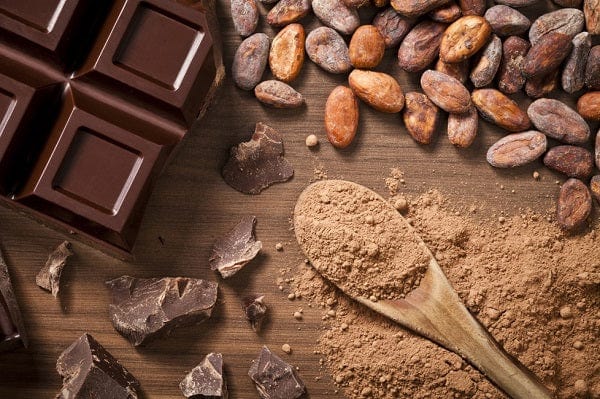 close up image of award winning farm grown chocolate from kona soap