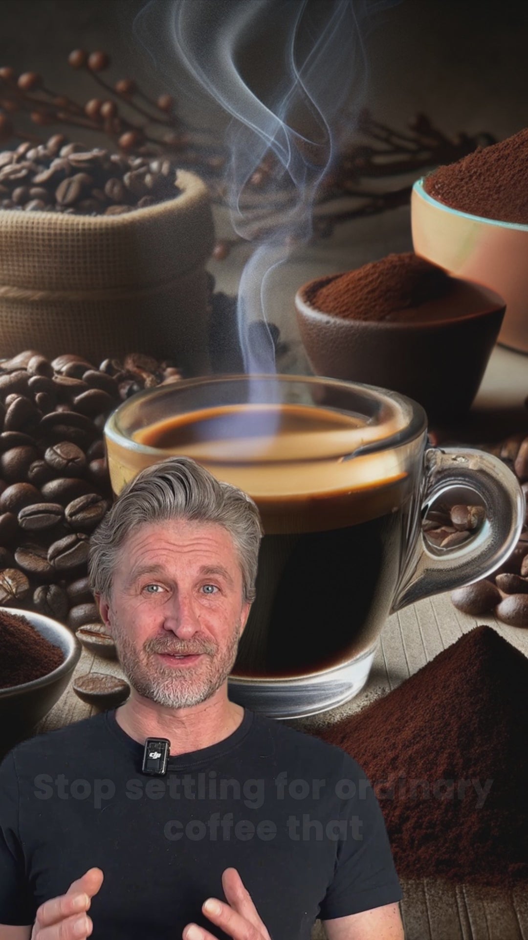 image of spokesperson describing kona coffee from kokoleka lani farms and kona soap