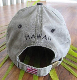 ball cap with Hawaii and Hawaiian flag on back