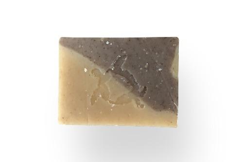 Lanui mint cinnamon and cacao soap bar with chocolate shell pieces