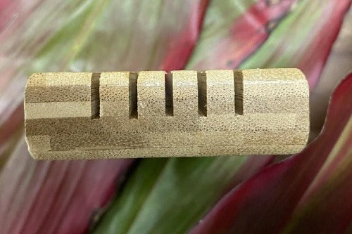 sideview of soap dish and sustainable natural bamboo soap dish 